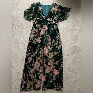 Floral Velvet Romper
